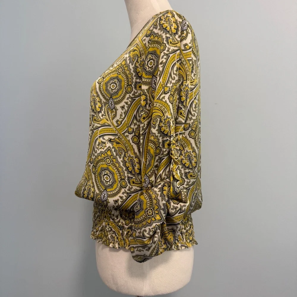 Michael Kors Women’s 3/4 Sleeve‎ Elastic Hem Blouse Size S